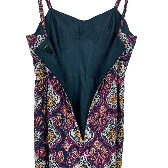 J. Crew Factory Pink Medallion Paisley Pockets Dress Size 0 - Picture 6 of 8